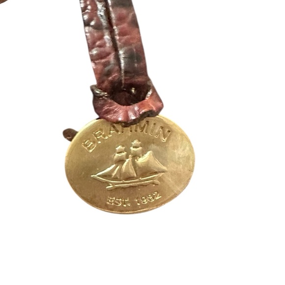 BRAHMIN Large Duxbury Crocodile-Embossed Dome Satchel NWT - Picture 4 of 9